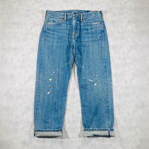 Vince Japan Selvedge Jeans Womens 29 Blue Union Slouch Distressed High Rise